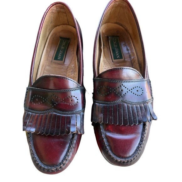 Cole hann Other - Cole Haan Burgundy Oxblood Tassel Kiltie‎ Loafers Men's 9